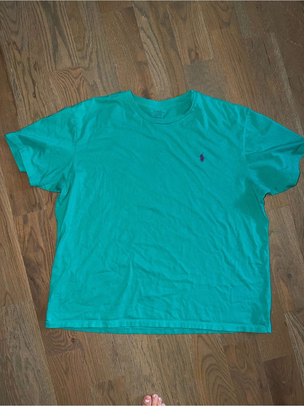 Polo by Ralph Lauren Teal Short Sleeve Tee with Purple Pony